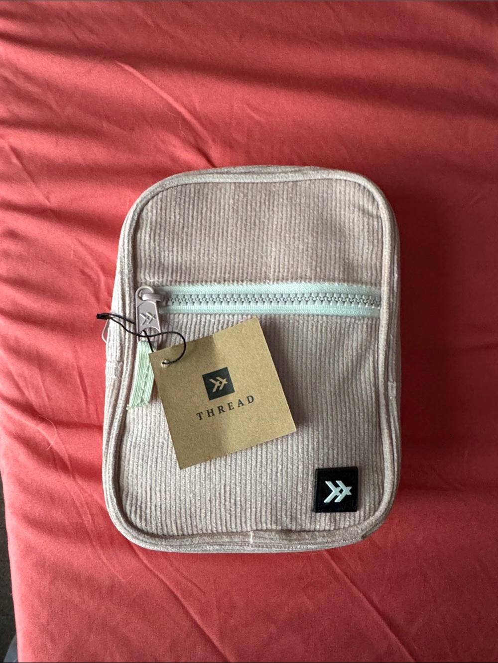 THREAD Pink Corduroy Small Pouch Carry On Crossbody